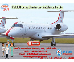 Reliable and HI-tech Charter Air Ambulance Service in Jaipur by Sky