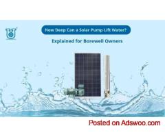 How high can a solar pump efficiently lift water?