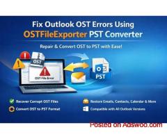 Fix Outlook OST Errors Using OSTFileExporter PST Converter