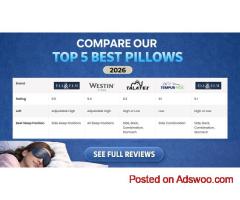 Compare Top 5 Best Pillows for Sleep Support 2026