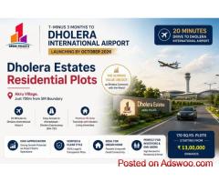 Explore Residential Plots in Dholera Just 700 from SIR