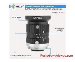 8 MM 10 MP Wide-Field Machine Vision Lens for 2/3-Inch C-Mount Cameras